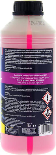 Michelin Антифриз за охладителна течност Автомобил G12 / G13 / G12+ / G12++ -30°C Розов Цвят 1лт