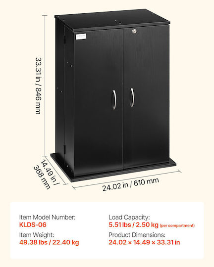 Vevor Floor CD Case 61x36.8x84.6cm