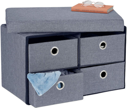 Σκαμπό Σαλονιού με Αποθηκευτικό Χώρο Gray 38x39x60εκ. Σκαμπό Σαλονιού με Αποθηκευτικό Χώρο Gray 38x39x60εκ.