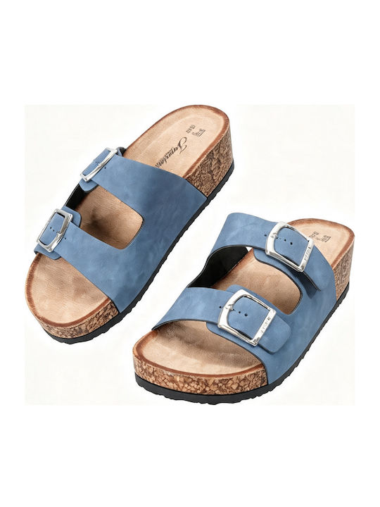 Γυναικεία Σανδάλια Flatforms Μπλε