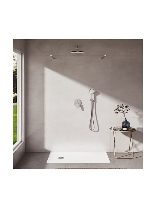 Ideal Standard Σετ Μίκτης & Παροχή Εντοιχισμού για Ντουζιέρα 2 Εξόδων Ασημί