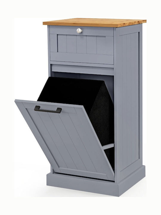Costway Wäschekorb Bamboo Klappbar 40x37x82cm Grau