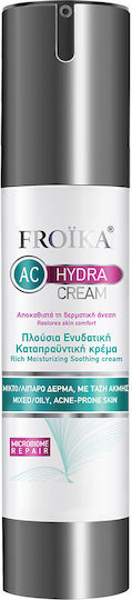 Froika AC Hydra 24ωρη Ενυδατική & Ρυθμιστική Κρέμα Προσώπου κατά της Ακμής με Υαλουρονικό Οξύ 50ml
