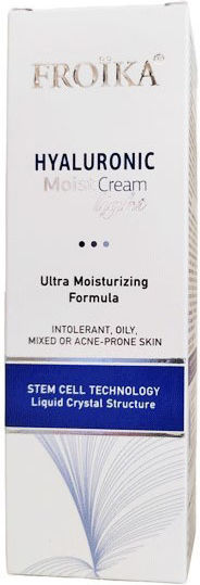 Froika Moist Light 24ωρη Κρέμα Προσώπου για Ενυδάτωση, Αντιγήρανση & Ρύθμιση Λιπαρότητας με Υαλουρονικό Οξύ 50ml
