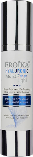 Froika Moist Light 24ωρη Κρέμα Προσώπου για Ενυδάτωση, Αντιγήρανση & Ρύθμιση Λιπαρότητας με Υαλουρονικό Οξύ 50ml