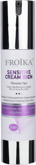 Froika Sensitive Rich Cremă Hidratantă de Zi 24h pentru Față cu Acid Hialuronic și Peptide 40ml