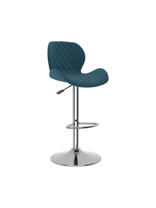 Stool Bar with Back & Adjustable Height Blue 2pcs 39x51x89-111cm