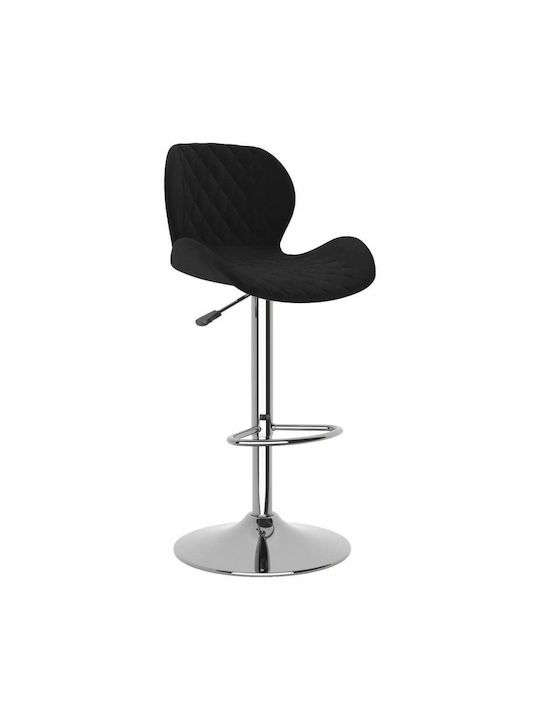 Hocker Bar mit Rückenlehne & Höhenverstellbar Black 2Stück 39x51x89-111cm