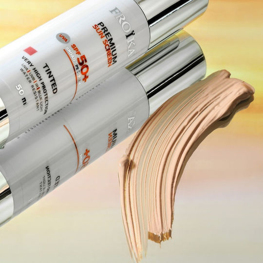 Froika Premium Оцветен SPF 50+ Слънцезащитен Крем За Лице С Цвят 50ml