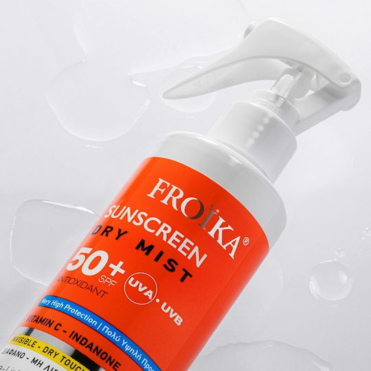 Froika Sunscreen Dry Αδιάβροχο Αντηλιακό Mist Προσώπου & Σώματος SPF50 250ml
