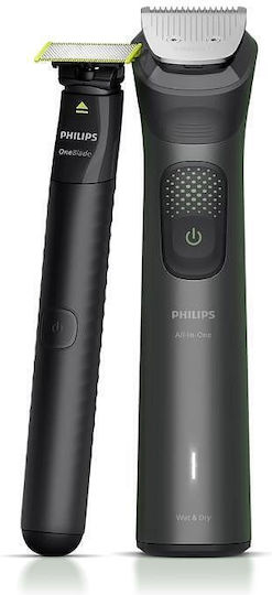 Philips Oneblade Oneblade Σετ Επαναφορτιζόμενης Κουρευτικής Μηχανής Γκρι MG9556/15