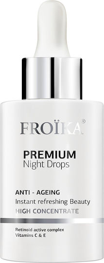 Froika Premium Night Anti-Aging Serum Gesicht mit Vitamin C & Vitamin E für Strahlkraft & Revitalisierung 30ml