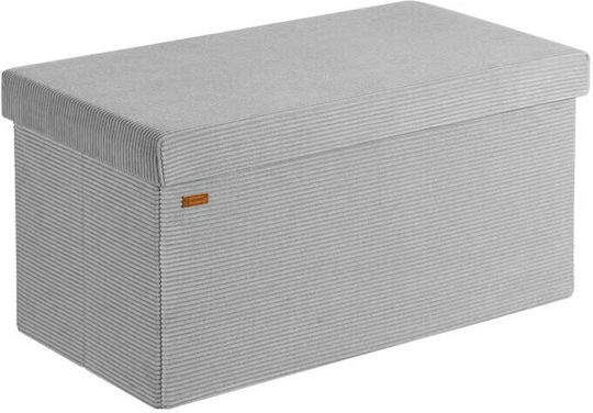 Σκαμπό Σαλονιού με Αποθηκευτικό Χώρο Gray 76x38x38εκ.