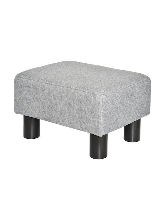 Fabric Upholstered Gray Footstool 40x30x24cm