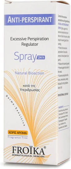 Froika Antiperspirant Without Perfume Αποσμητικό 24h σε Spray 60ml