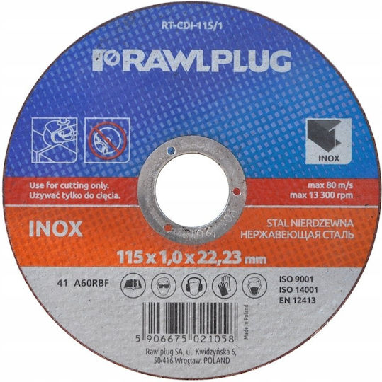 Rawlplug Metall-Schleifscheibe 115mm 25 Stück