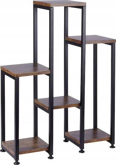 Vilde Βάση Γλάστρας Μεταλλική Μαύρη 49x18x70εκ.