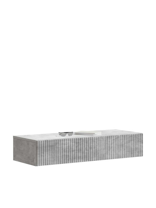 Wooden Console Table Gray Concrete L87.5xW34.5xH17cm