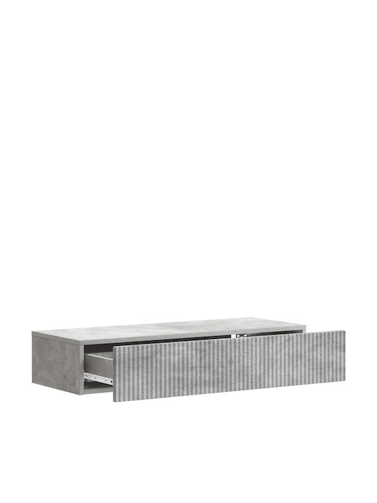 Wooden Console Table Gray Concrete L87.5xW34.5xH17cm