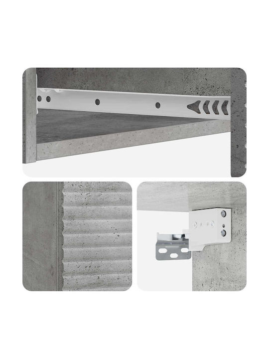 vidaXL Konsolentisch Aus Holz Grau 87,5x34,5x17 cm
