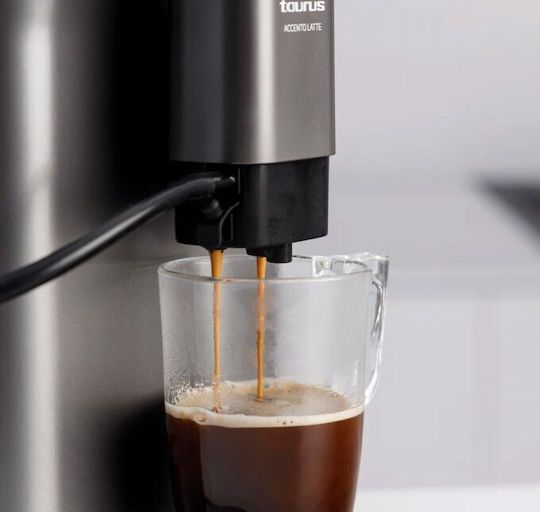 Taurus Accento Latte Automatic Espresso Coffee Machine 20bar Pressure with Grinder White 920635000