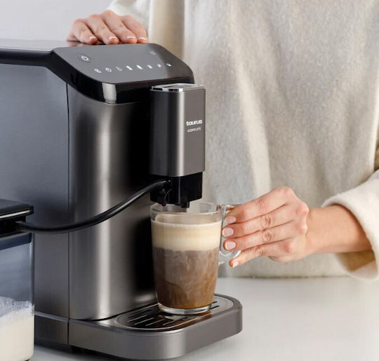 Taurus Accento Latte Automatic Espresso Coffee Machine 20bar Pressure with Grinder White 920635000