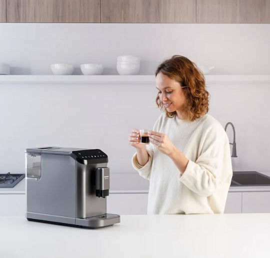 Taurus Accento Latte Automatic Espresso Coffee Machine 20bar Pressure with Grinder White 920635000
