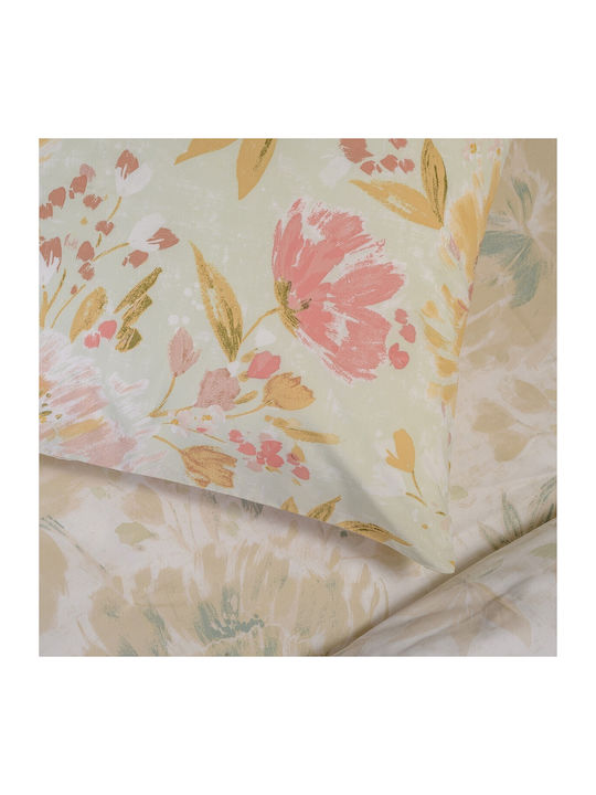 Melinen Anabelle Bettlaken King Size 260x270cm Türkis (4 Stück)