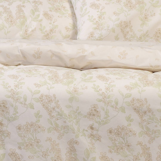 Melinen Rea Set Cearceafuri de Pat King Size 260x270 cm Bej (4 Bucăți)
