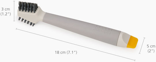 Въртяща Четка за Почистване на Плочки Joseph Joseph Cleantech 6500021 18x5x3 см 2 Вида Влакна Бежова