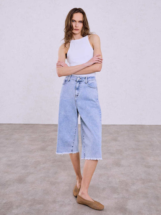 Celestino Γυναικεία Μπλούζα Ριπ Halter Λαιμόκοψη Slim Fit Λευκό