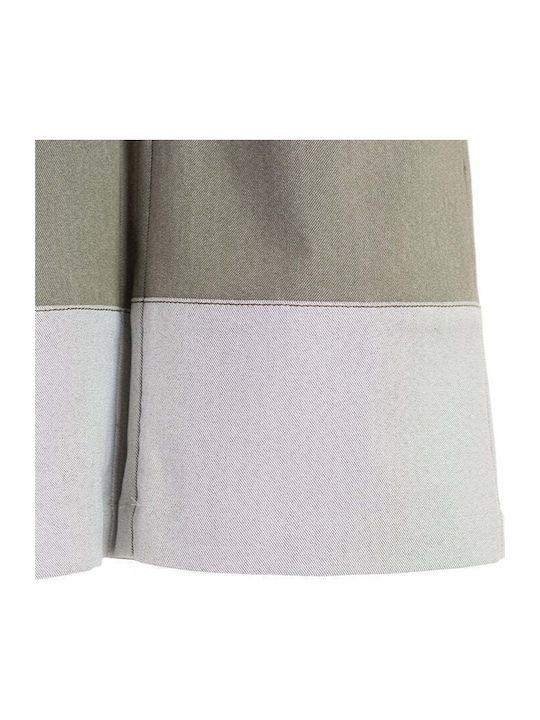 Langärmeliges Damen-Denim-Halbknopfhemd Grün