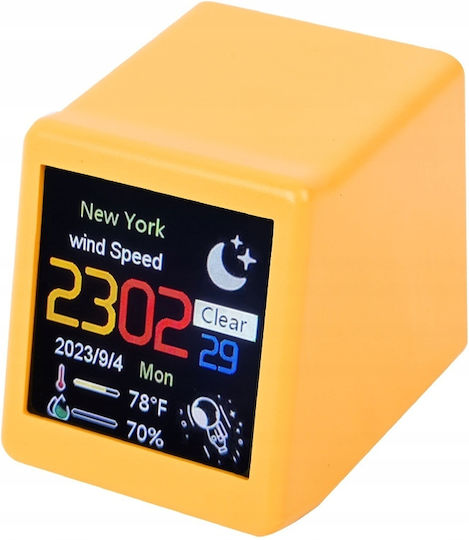 Tabletop Digital Clock with Alarm Yellow
