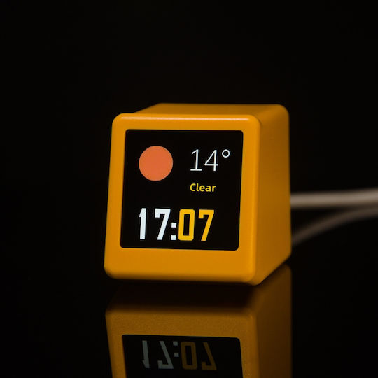 Tabletop Digital Clock with Alarm Yellow