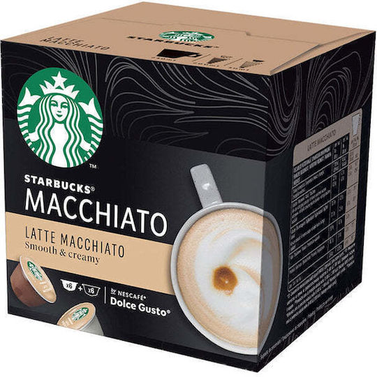 Starbucks Kaffee- und Getränkekapseln Espresso Latte Macchiato Kompatibilität mit Dolce Gusto Maschine 12 Stück
