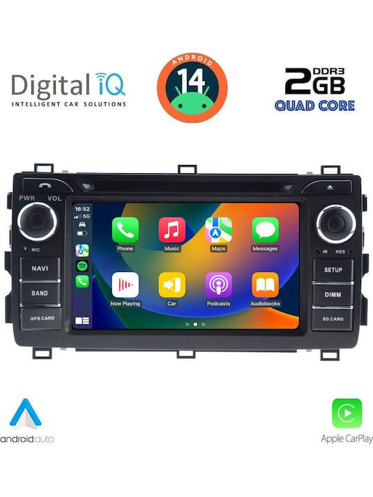 Digital IQ Car Audio System for Toyota Auris 2013-2015 Bluetooth USB WiFi GPS Apple CarPlay Android Auto with 7" Touch Screen