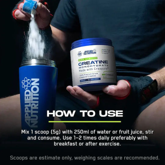 Applied Nutrition Creapure Creatine Monohydrate 250 Γραμμάρια Χωρίς Γεύση