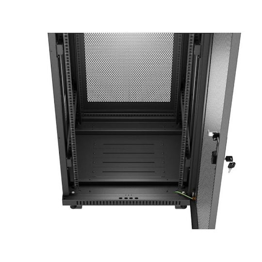 Lanberg Επιδαπέδια Καμπίνα Rack 19U 60x60cm Μαύρο FF01-6637-23BL