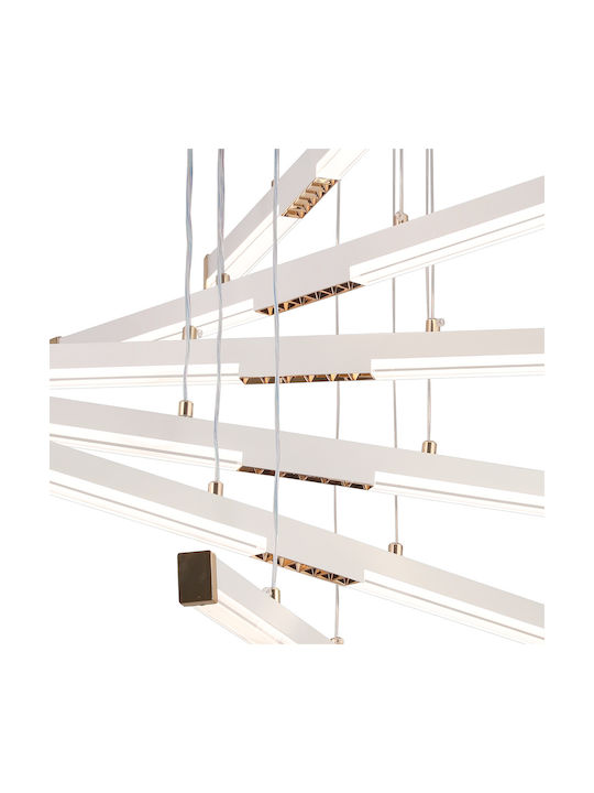 Alista Home Lumini Suspendate Alb Înălțime Reglabilă LED cu Lumină Alb Rece