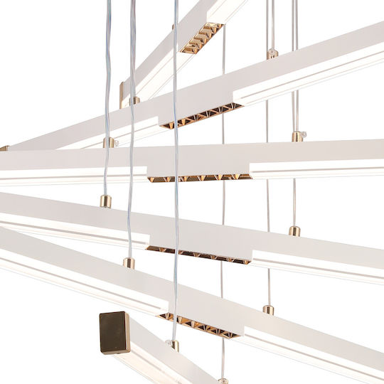 Alista Home Lumini Suspendate Alb Înălțime Reglabilă LED cu Lumină Alb Rece