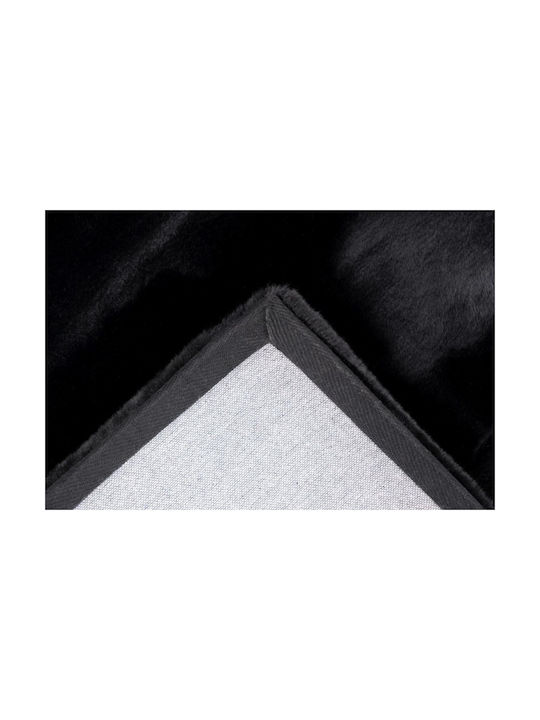Covor Living Rectangular Din Bumbac Negru 120x170cm