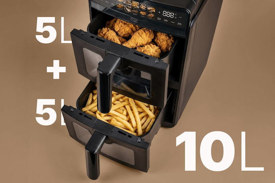 Promis Air Fryer with Double Removable Container 10l Black FRP1560