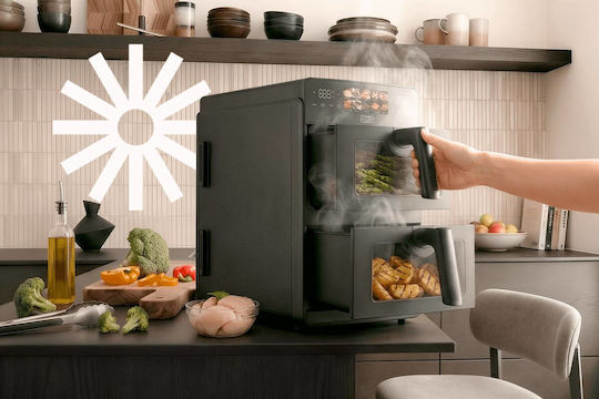 Promis Air Fryer with Double Removable Container 10l Black FRP1560