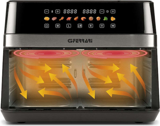G3Ferrari Friggisano Air Fryer With Double Removable Container 12l Black
