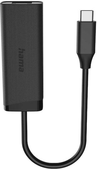 Hama Захранващ Адаптер USB-C 2.5 Гигабитов Ethernet Черен