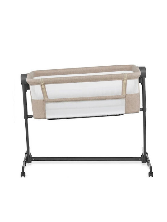 Kinderkraft Λίκνο Nestee Up 2 με Στρώμα και Ρόδες Μπεζ