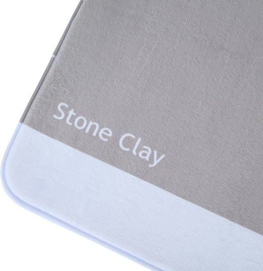 Estia Πατάκι Μπάνιου Memory Foam 02-40277 Stone Clay 50x80εκ.