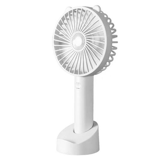 Ventilator De Birou Portabil Zola 3 Setări De Viteză Reîncărcabil Suport Telefon Plastic Alb