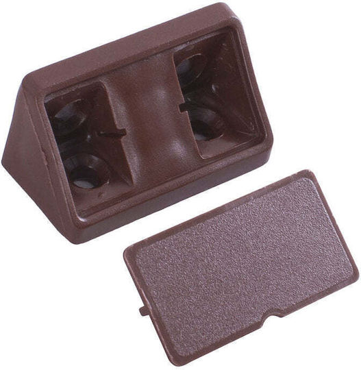 Haefele Shelf Brackets Made of Plastic in Brown Colour 8 Pieces