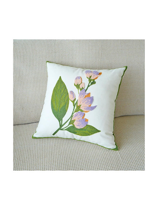 FRIPIA Dekorativer Kissenbezug Lila 45x45cm